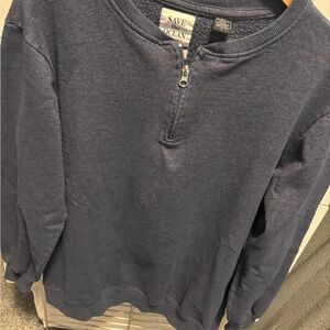 Men's Blue Half-Zip Sweater by